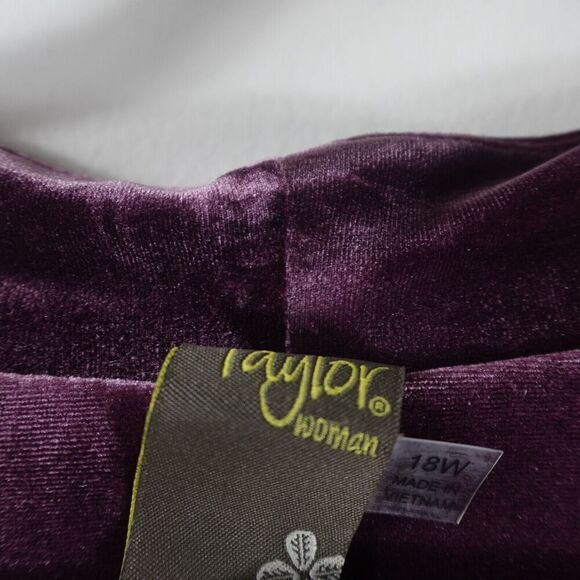 Taylor Womens Velvet Shift Dress Size 18W - Picture 10 of 12